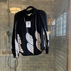 Diane Von Furstenberg Black Blouse